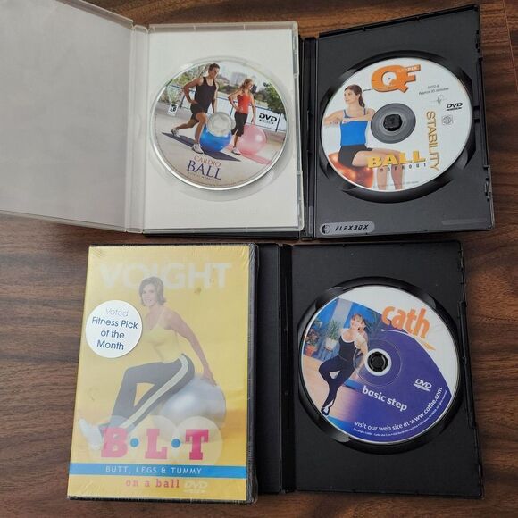 DVD Lot Cardio Ball Quick Fix B.L.T. Karen Voight Cathe Basic Step Workout - Picture 7 of 7